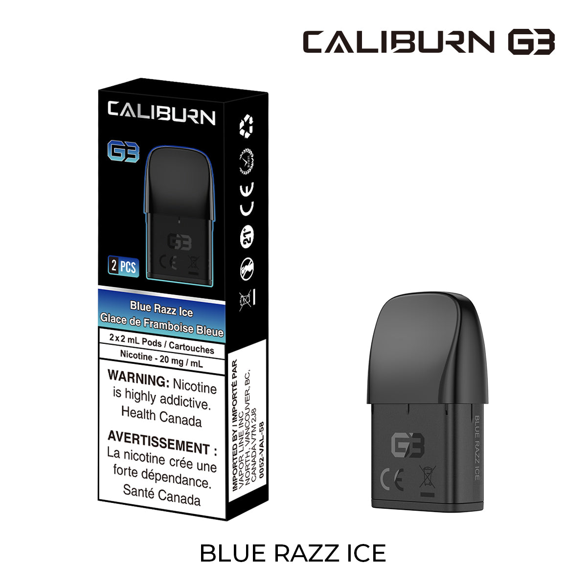 UWELL Caliburn G3 Prefilled Pods Federal (2pcs/pk) - Blue-razz-ice / four UWELL Caliburn G3 Prefilled Pods Federal (2pcs/pk) - Blue-razz-ice / four
